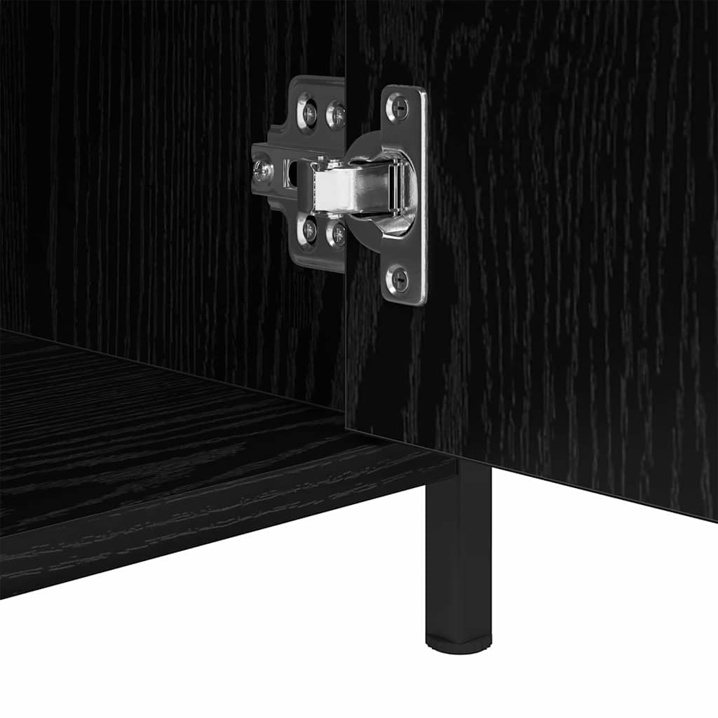 vidaXL Bedside Cabinet Black Oak 40 x 42 x 60 cm Engineered Wood