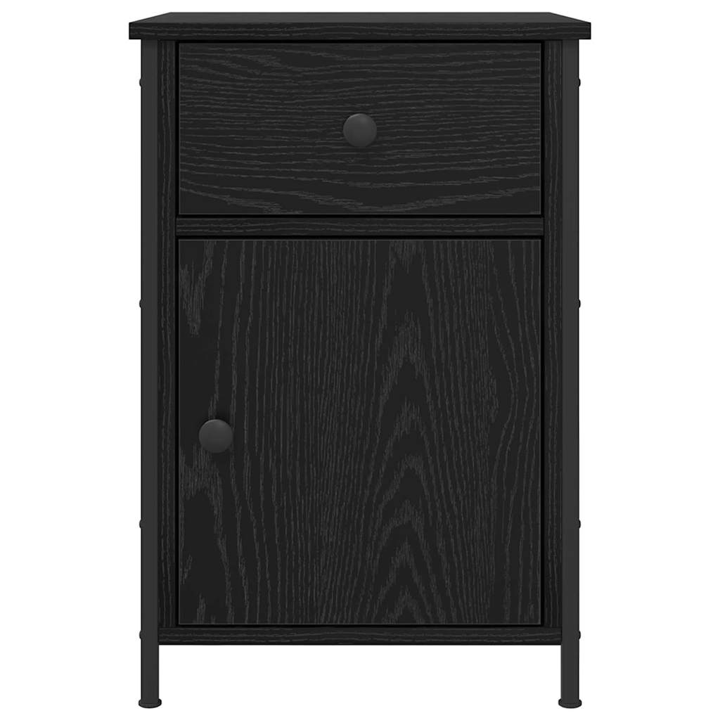 vidaXL Bedside Cabinet Black Oak 40 x 42 x 60 cm Engineered Wood