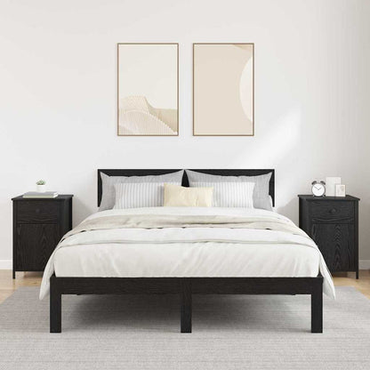 vidaXL Bedside Cabinet 2 pcs Black Oak 40 x 42 x 60 cm Engineered Wood