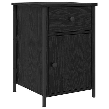 vidaXL Bedside Cabinet 2 pcs Black Oak 40 x 42 x 60 cm Engineered Wood