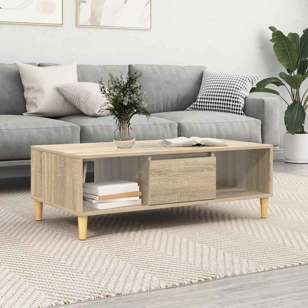 vidaXL Coffee Table Sonoma Oak 102 x 55 x 35 cm Engineered Wood