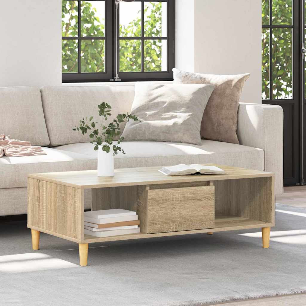 vidaXL Coffee Table Sonoma Oak 102 x 55 x 35 cm Engineered Wood