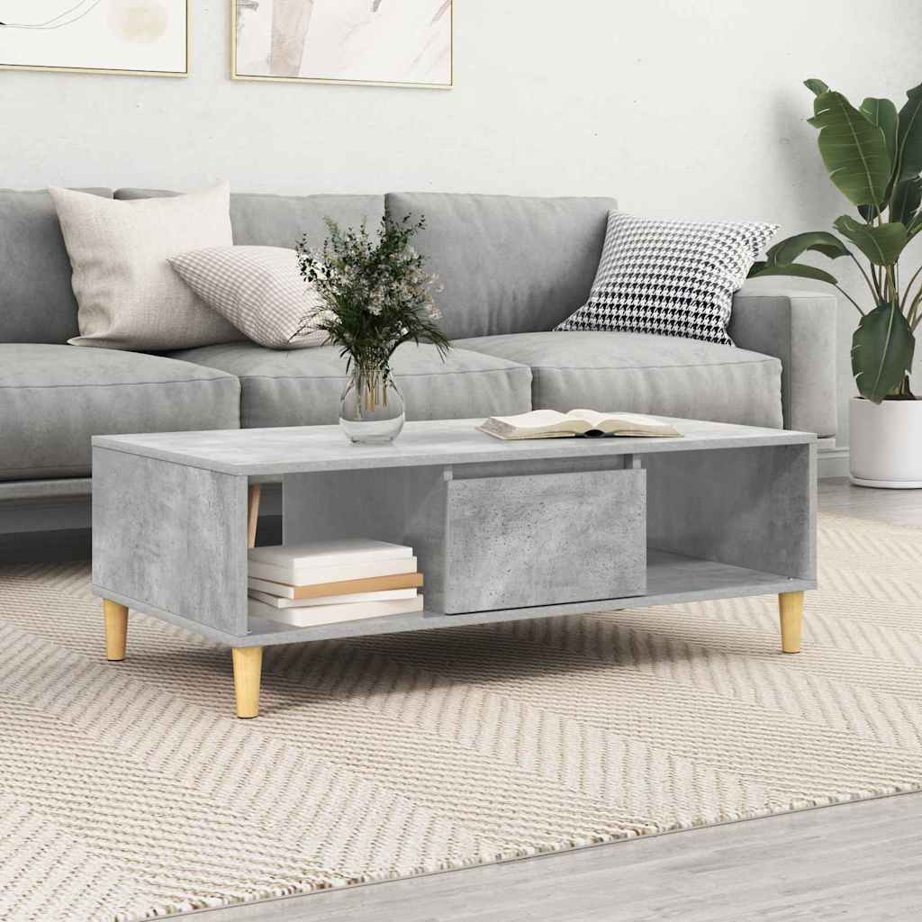 vidaXL Coffee Table Concrete Grey 102 x 55 x 35 cm Engineered Wood