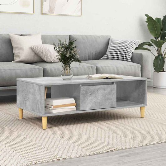 vidaXL Coffee Table Concrete Grey 102 x 55 x 35 cm Engineered Wood