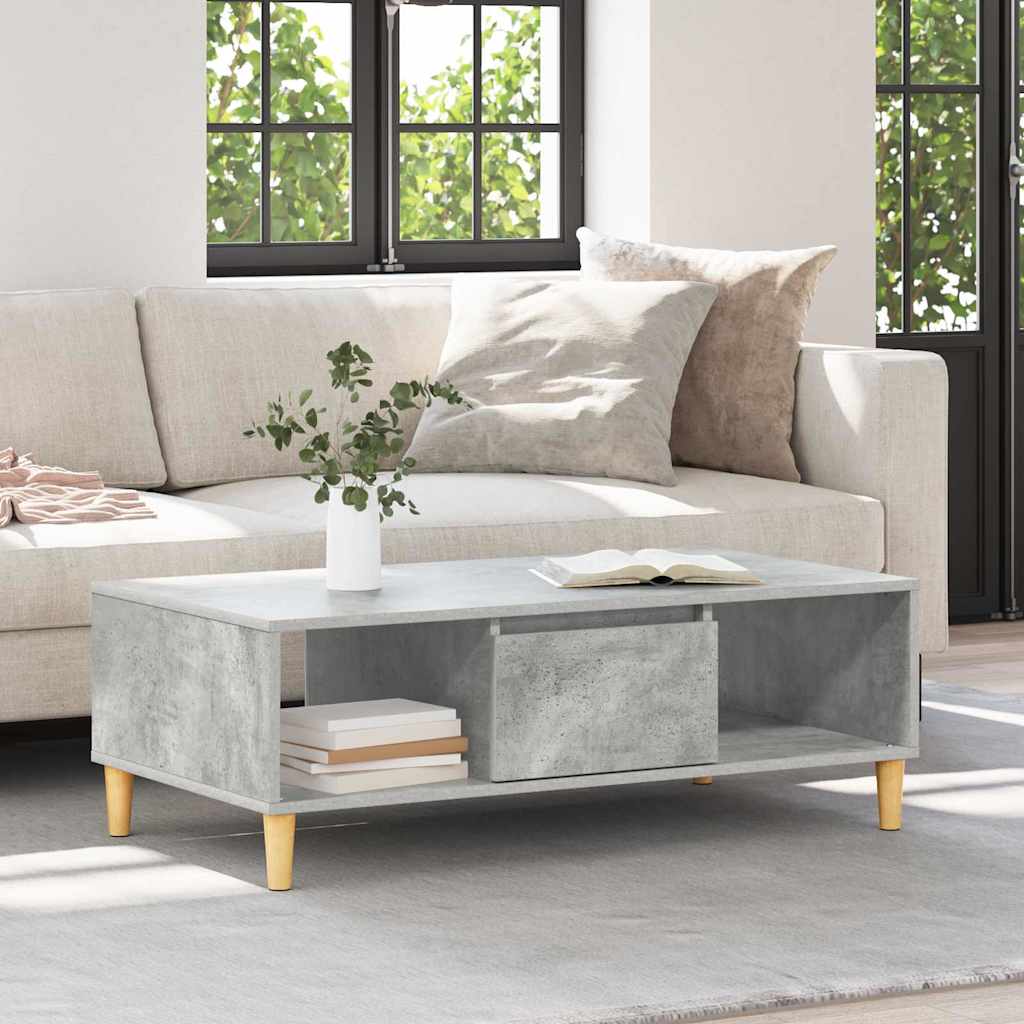 vidaXL Coffee Table Concrete Grey 102 x 55 x 35 cm Engineered Wood