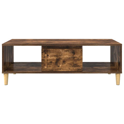 vidaXL Coffee Table Smoked Oak 102 x 55 x 35 cm Engineered Wood