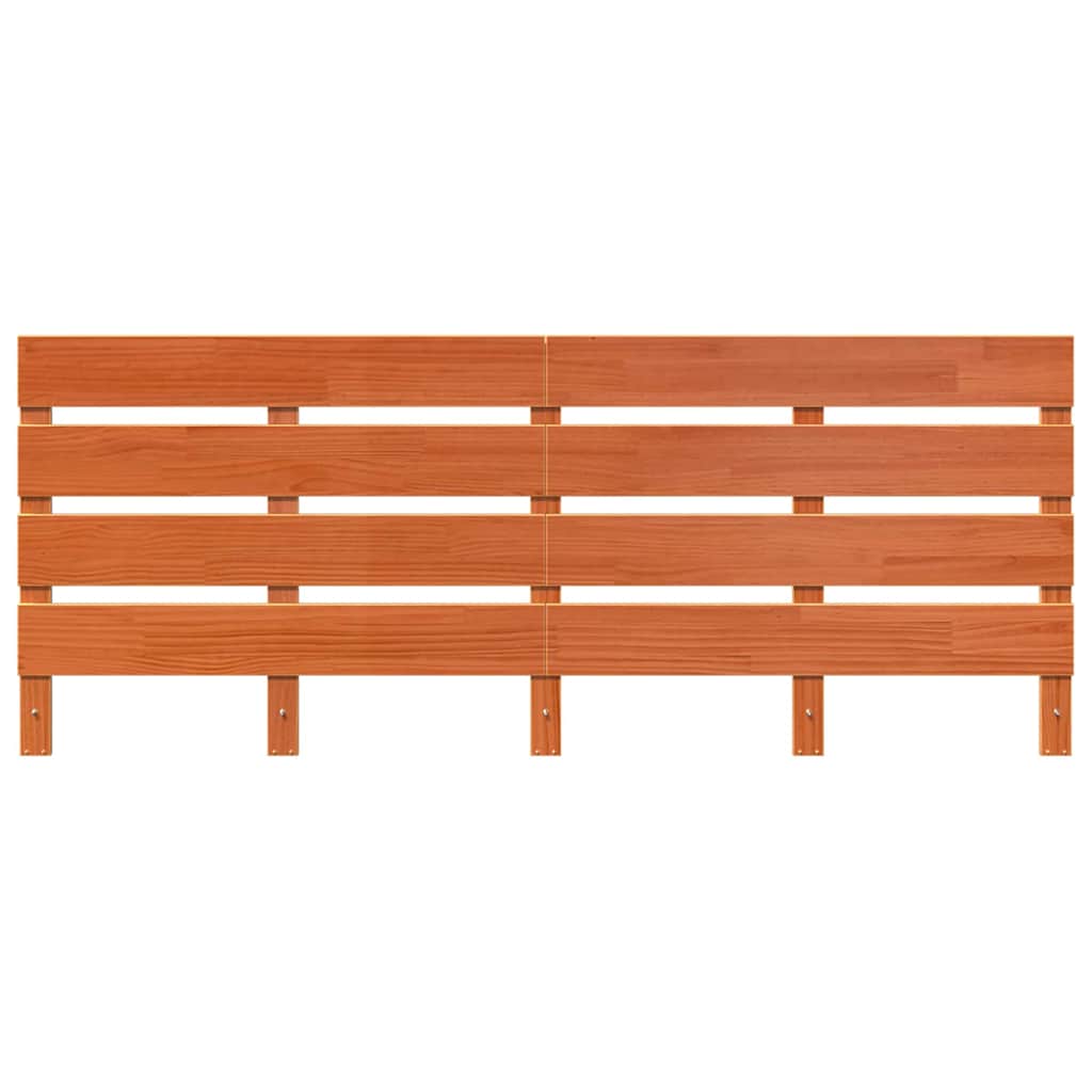 vidaXL Headboard Wax Brown 200.5 x 3 x 80 cm Solid Pine Wood