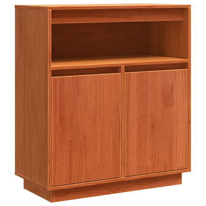 vidaXL Sideboard Wax Brown 70 x 34 x 80 cm Solid Pine Wood