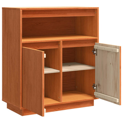 vidaXL Sideboard Wax Brown 70 x 34 x 80 cm Solid Pine Wood