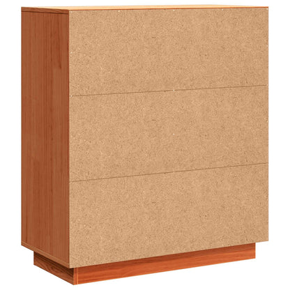 vidaXL Sideboard Wax Brown 70 x 34 x 80 cm Solid Pine Wood