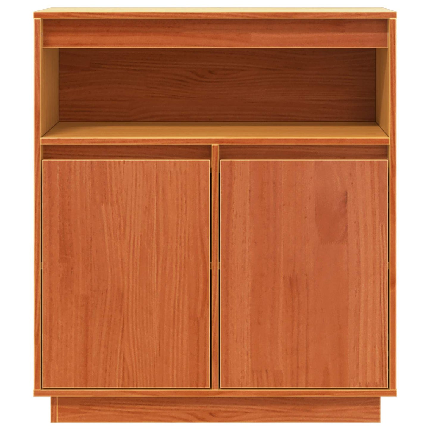 vidaXL Sideboard Wax Brown 70 x 34 x 80 cm Solid Pine Wood