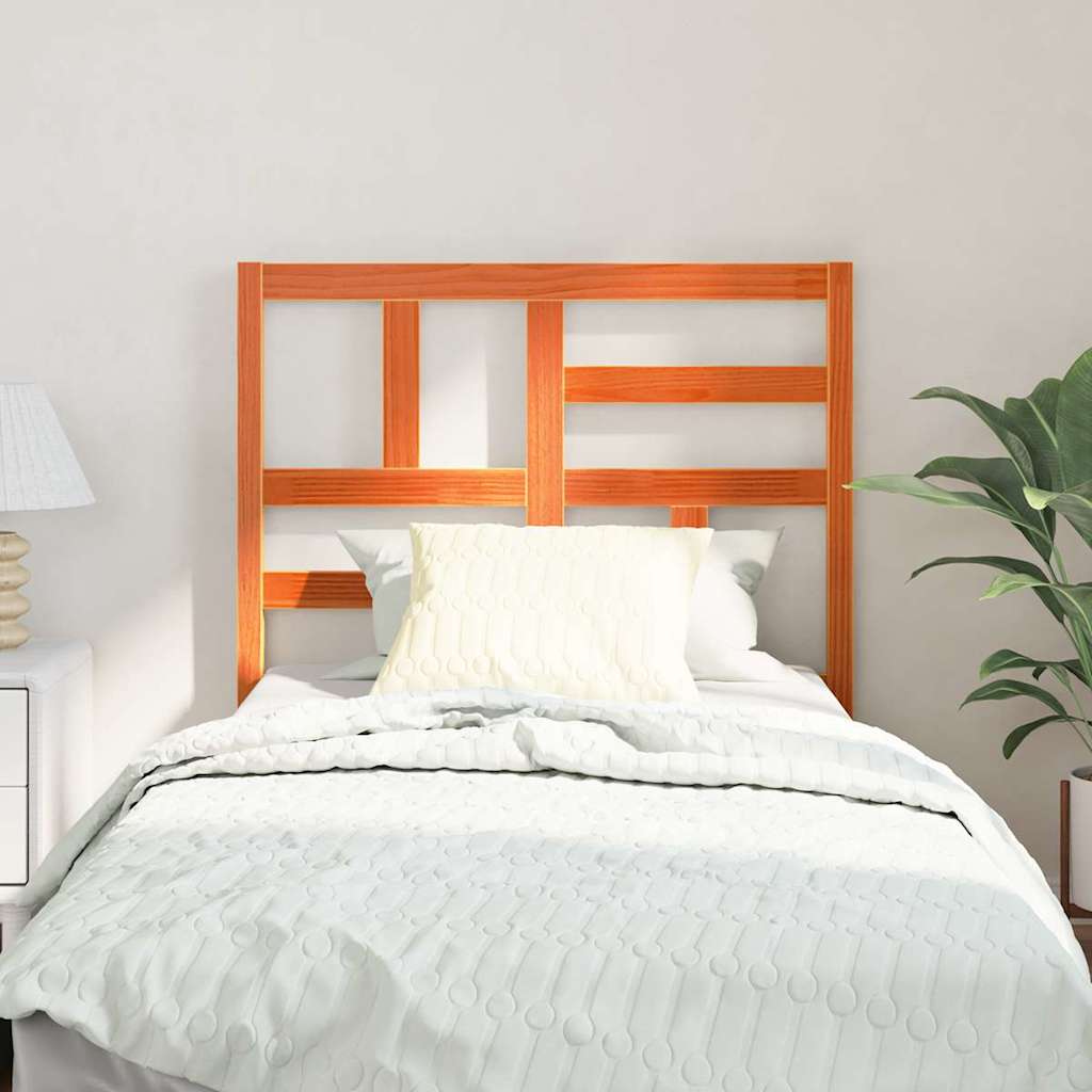vidaXL Bed Headboard Wax Brown 80.5 x 4 x 104 cm Solid Pine Wood