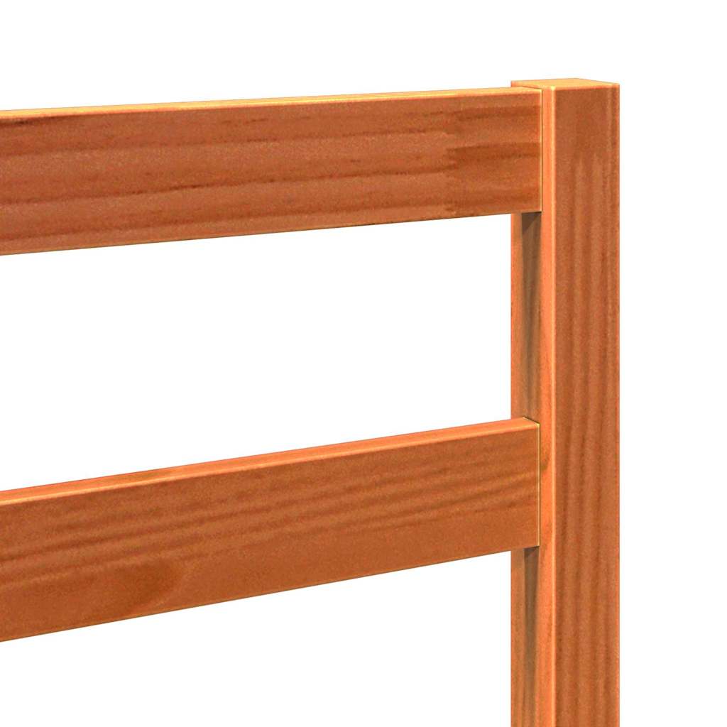 vidaXL Bed Headboard Wax Brown 105.5 x 4 x 104 cm Solid Pine Wood