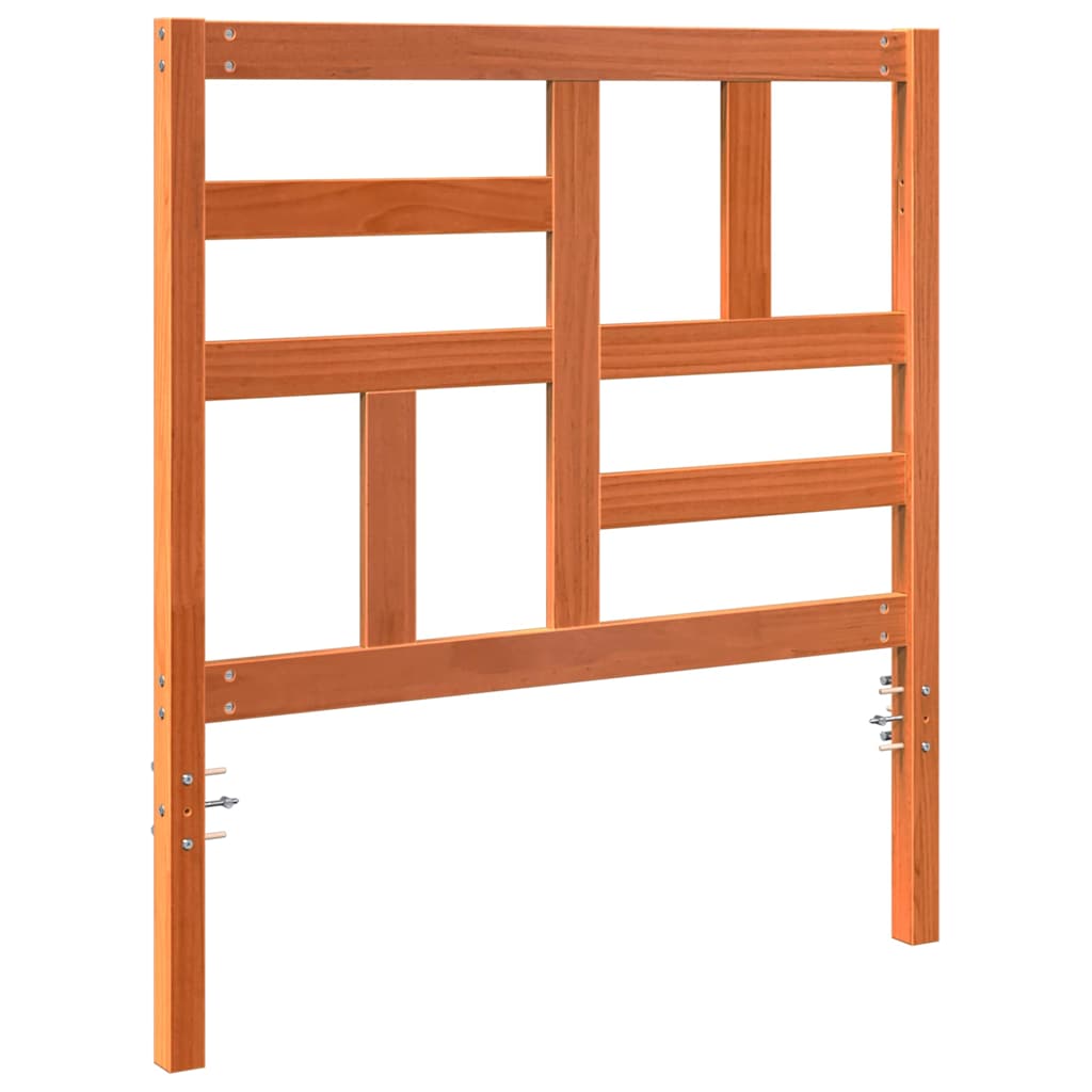 vidaXL Bed Headboard Wax Brown 105.5 x 4 x 104 cm Solid Pine Wood