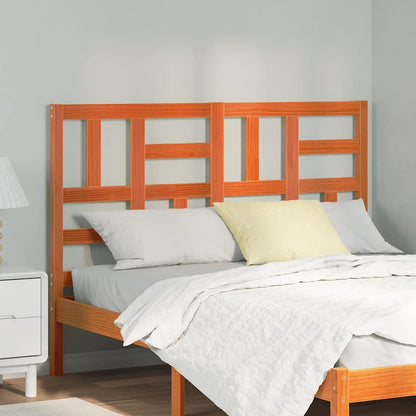 vidaXL Bed Headboard Wax Brown 145.5 x 4 x 104 cm Solid Pine Wood