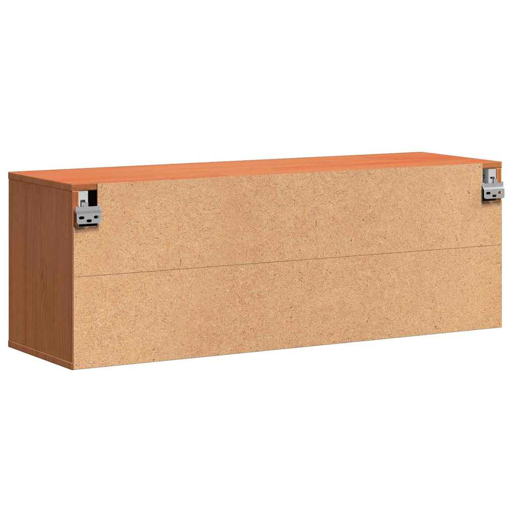 vidaXL Wall Cabinet Wax Brown 100 x 30 x 35 cm Solid Pine Wood
