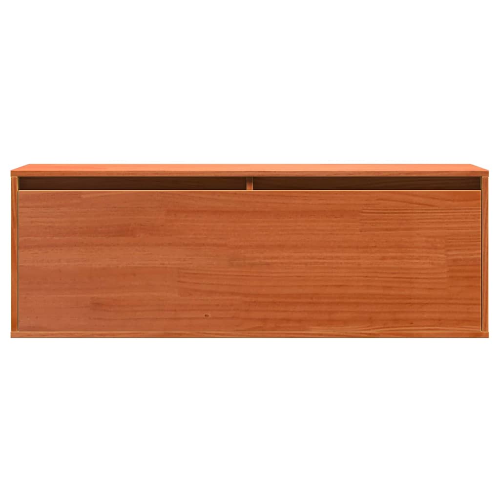 vidaXL Wall Cabinet Wax Brown 100 x 30 x 35 cm Solid Pine Wood