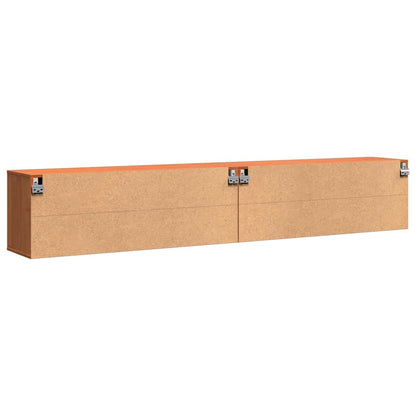 vidaXL Wall Cabinet with Shelf Wall-mounted Wax Brown Solid Pine Wood