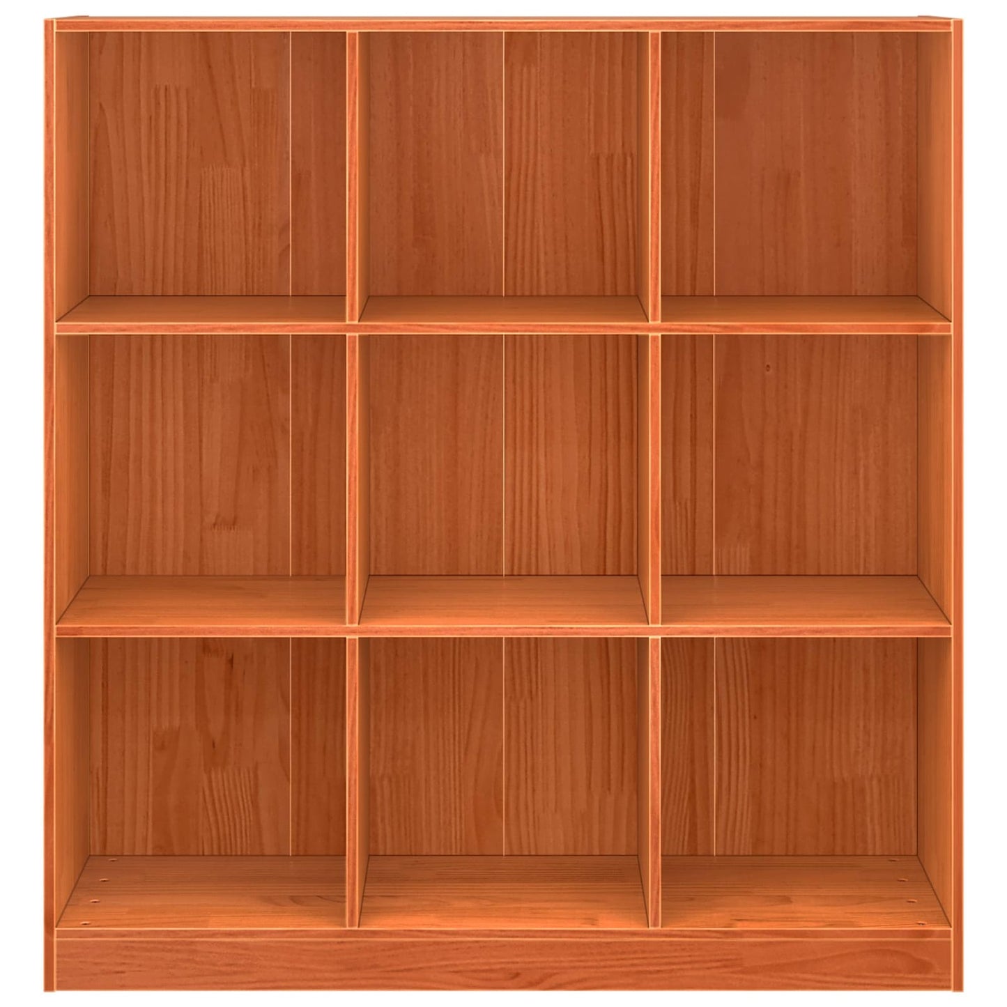 vidaXL Book Cabinet Wax Brown 104 x 33 x 110 cm Solid Pine Wood