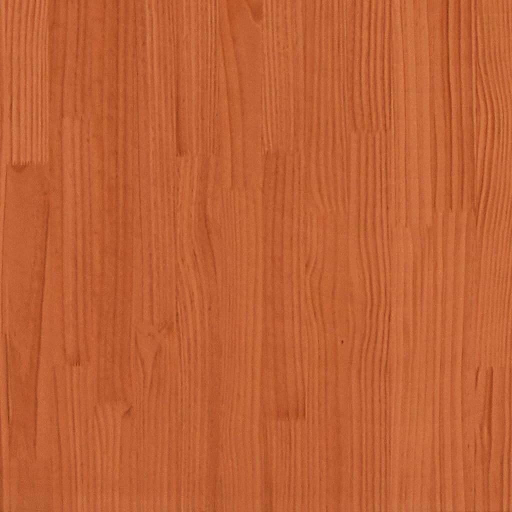 vidaXL Book Cabinet Wax Brown 104 x 33 x 110 cm Solid Pine Wood