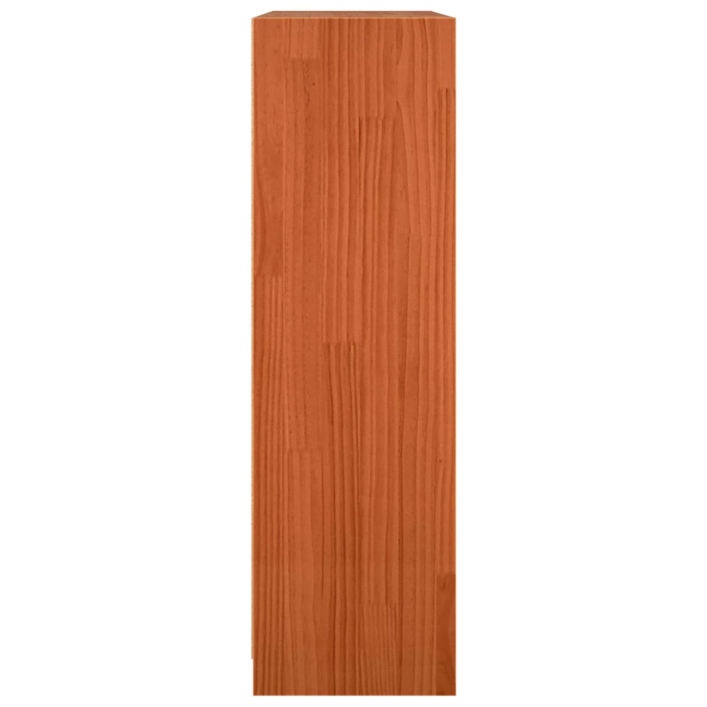 vidaXL Book Cabinet Wax Brown 104 x 33 x 110 cm Solid Pine Wood