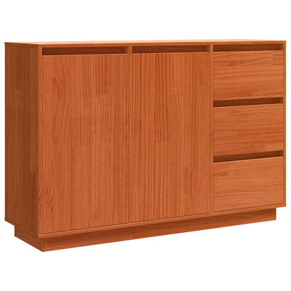 vidaXL Sideboard Brown Oak 111 x 34 x 75 cm Solid Pine Wood