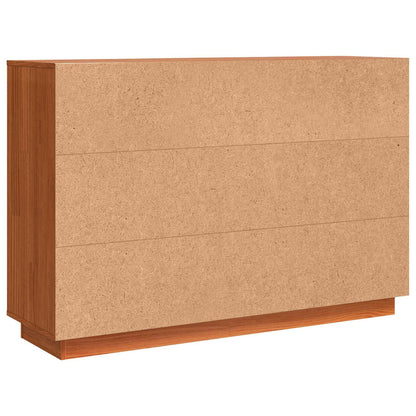 vidaXL Sideboard Brown Oak 111 x 34 x 75 cm Solid Pine Wood