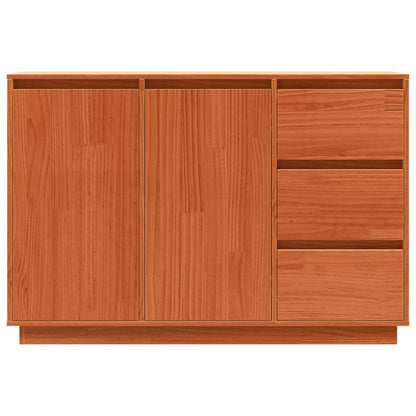 vidaXL Sideboard Brown Oak 111 x 34 x 75 cm Solid Pine Wood