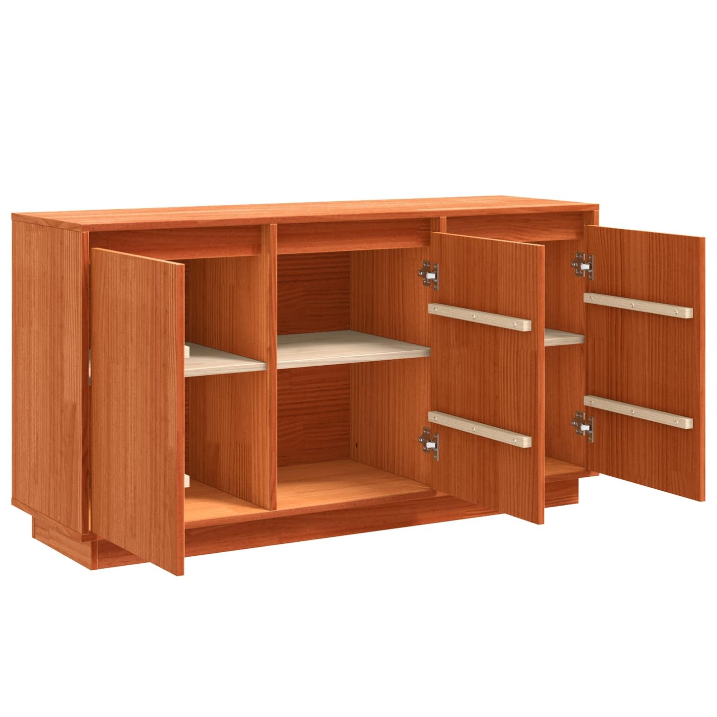vidaXL Sideboard Brown Oak 111 x 34 x 60 cm Solid Pine Wood