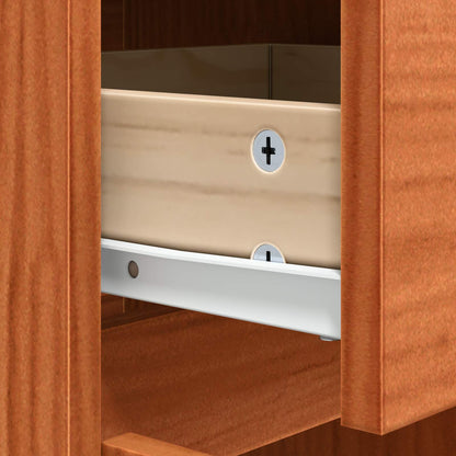 vidaXL Sideboard Wax Brown 110 x 34 x 75 cm Solid Pine Wood