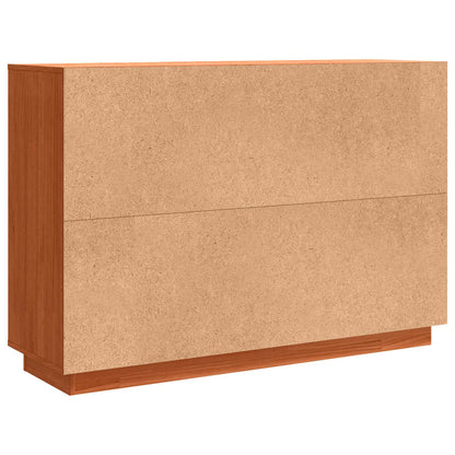 vidaXL Sideboard Wax Brown 110 x 34 x 75 cm Solid Pine Wood