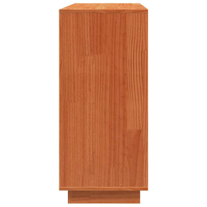 vidaXL Sideboard Wax Brown 110 x 34 x 75 cm Solid Pine Wood