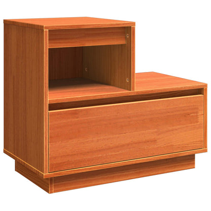 vidaXL Bedside Cabinet Wax Brown 60 x 34 x 51 cm Engineered Wood