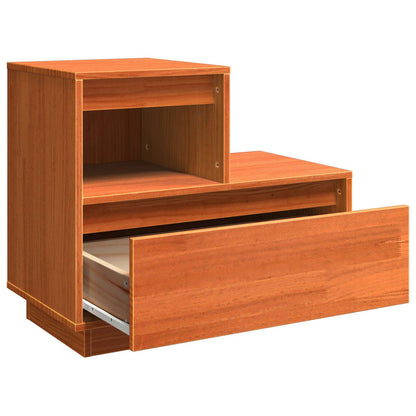vidaXL Bedside Cabinet Wax Brown 60 x 34 x 51 cm Engineered Wood