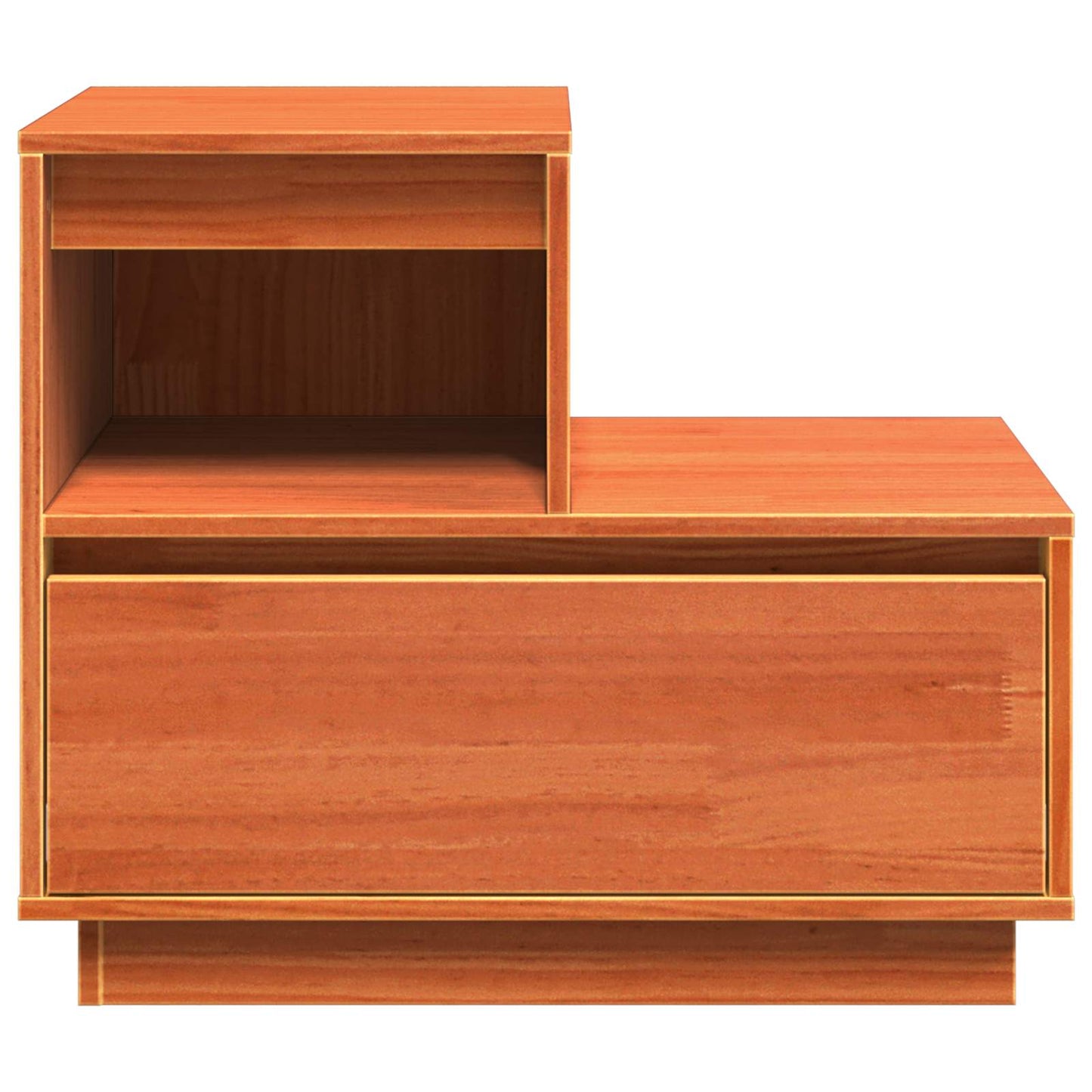 vidaXL Bedside Cabinet Wax Brown 60 x 34 x 51 cm Engineered Wood