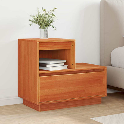 vidaXL Bedside Cabinet 2 pcs Wax Brown 60 x 34 x 51 cm Engineered Wood
