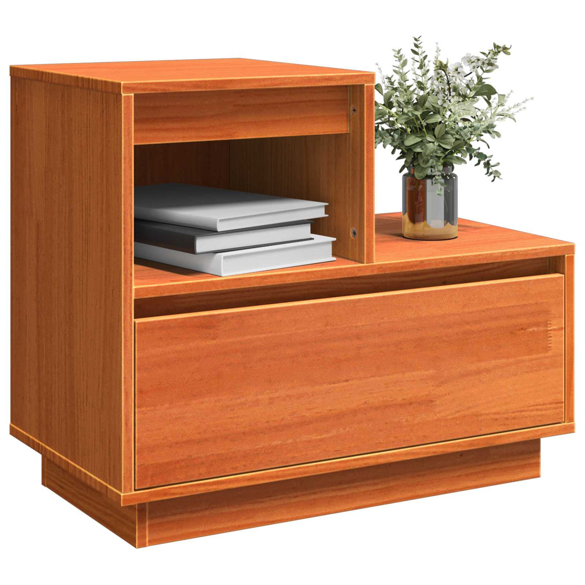 vidaXL Bedside Cabinet 2 pcs Wax Brown 60 x 34 x 51 cm Engineered Wood