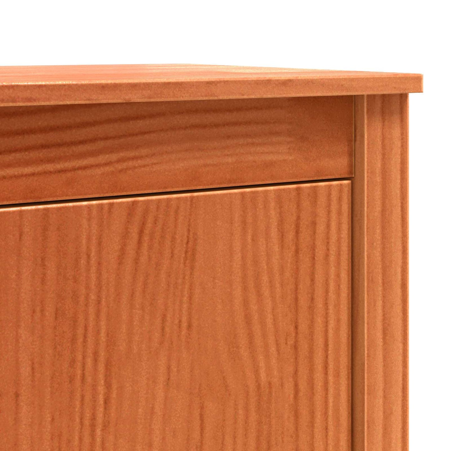 vidaXL Sideboard Wax Brown 70 x 35 x 80 cm Solid Pine Wood