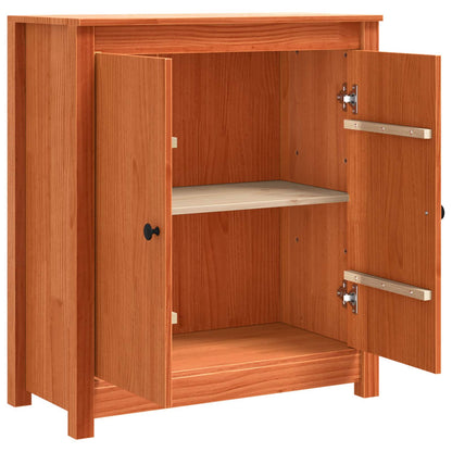 vidaXL Sideboard Wax Brown 70 x 35 x 80 cm Solid Pine Wood