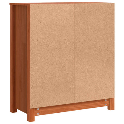 vidaXL Sideboard Wax Brown 70 x 35 x 80 cm Solid Pine Wood