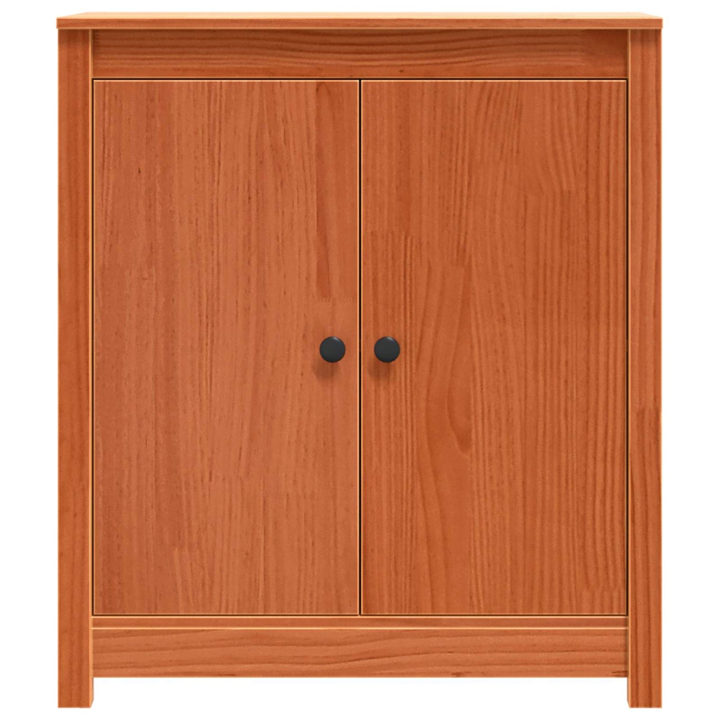 vidaXL Sideboard Wax Brown 70 x 35 x 80 cm Solid Pine Wood