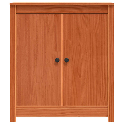 vidaXL Sideboard Wax Brown 70 x 35 x 80 cm Solid Pine Wood