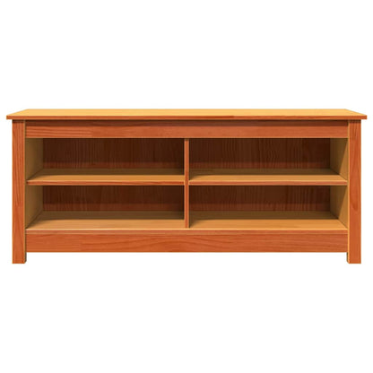 vidaXL Storage Bench Wax Brown 110 x 38 x 45.5 cm Solid Pine Wood