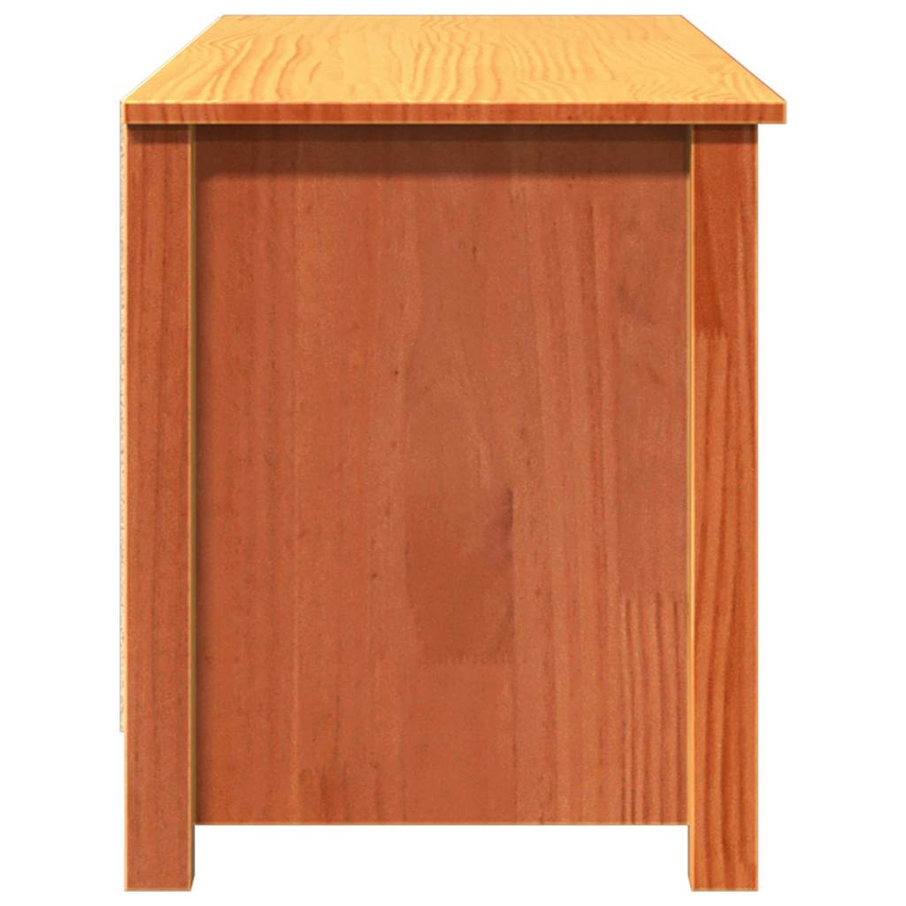 vidaXL Storage Bench Wax Brown 110 x 38 x 45.5 cm Solid Pine Wood