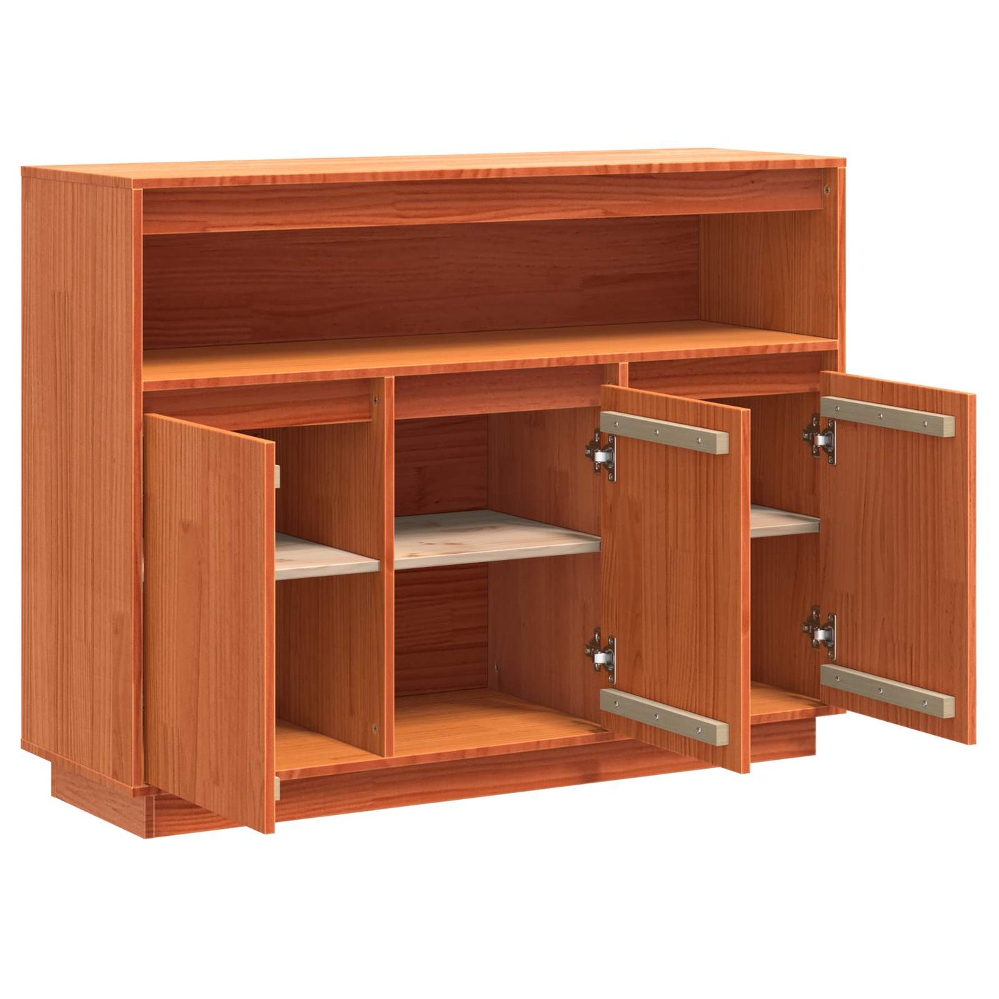 vidaXL Sideboard Wax Brown 104.5 x 34 x 80 cm Solid Pine Wood