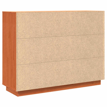 vidaXL Sideboard Wax Brown 104.5 x 34 x 80 cm Solid Pine Wood