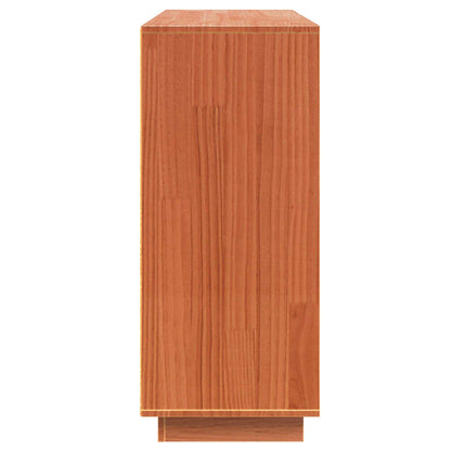 vidaXL Sideboard Wax Brown 104.5 x 34 x 80 cm Solid Pine Wood