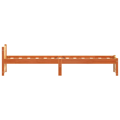 vidaXL Bed Frame Wax Brown 195.5 x 80.5 x 51 cm Solid Pine Wood