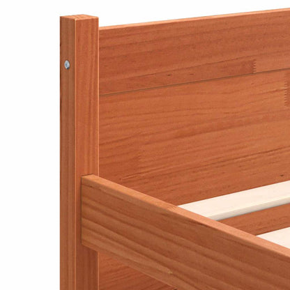 vidaXL Bed Frame Wax Brown 205.5 x 185.5 x 51 cm Solid Pine Wood
