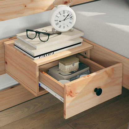 vidaXL Bed Frame with Headboard Brown 160 x 200 cm Solid Pine Wood